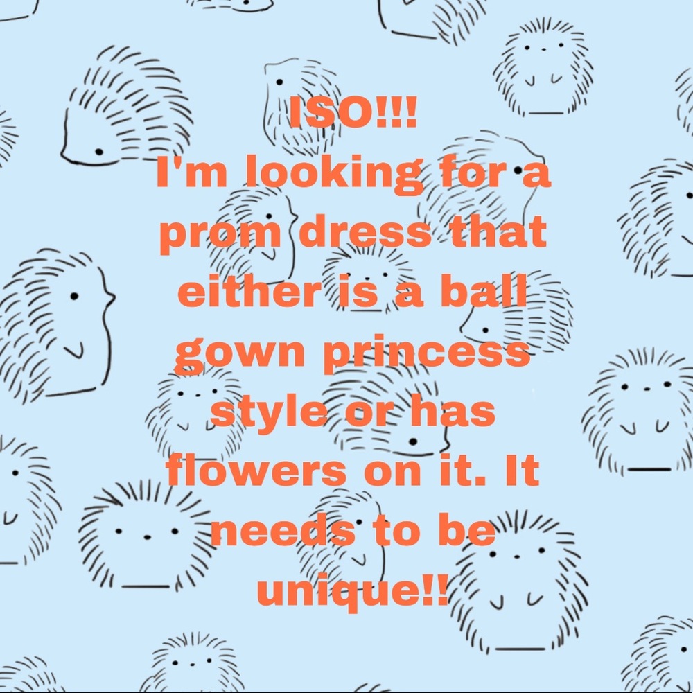 I’m in search of a prom dress!!!
